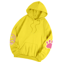 Sudadera con capucha y bolsillos para mujer Sudadera de un solo color con diseño de conejo en la espalda Poliéster suave Estilo casual cómodo en varios colores 4