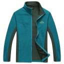Sudadera con capucha y cremallera de dos tonos para hombre 4