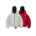 Sudadera con cremallera para mujer con capucha y pasamontañas Sudadera estilosa con bolsillos de algodón y poliéster Ropa cómoda de ocio en varios colores 4