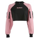 Sudadera corta bicolor para mujer 1
