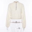 Sudadera corta y esponjosa para mujer 6