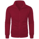Sudadera de cuello alto con cremallera para hombre Sudadera deportiva de ocio Sudadera de algodón de manga larga Estilo casual para uso diario 5