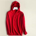 Sudadera de punto para mujer con capucha y cordón ajustable Mangas raglán largas Puños y dobladillo de canalé Poliéster 4