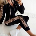 Sudadera y pantalón de chándal de leopardo para mujer 1