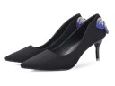 Suède pumps voor dames met strik J1761 1