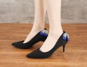 Suède pumps voor dames met strik J1761 2