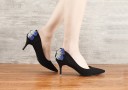 Suède pumps voor dames met strik J1761 3