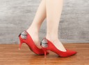 Suède pumps voor dames met strik J1761 5