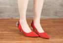 Suède pumps voor dames met strik J1761 6