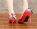 Suède pumps voor dames met strik J1761 7