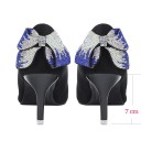 Suède pumps voor dames met strik J1761 12