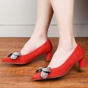 Suède pumps voor dames met strik Rosie J1762 3