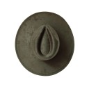 Suedesylinder 55–58 cm Bred skygge 9,5 cm Elegant hat af polyester og bomuld Stilig retro sylinder til festkostumer 15