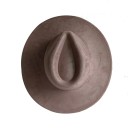 Suedesylinder 55–58 cm Bred skygge 9,5 cm Retro elegant hat polyester bomuld Festkostume sylinder karneval historisk stil 10