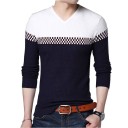 Suéter bicolor para hombre F189 4