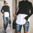 Suéter combinado de mujer 1