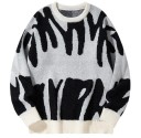 Suéter de hombre con patrón irregular Cuello redondo casual Suéter de punto moderno de otoño e invierno Poliéster Varios colores 7