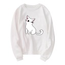 Suéter de mujer con estampado de gato 4