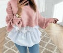 Suéter de mujer con inserción de camisa 3