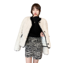 Suéter de mujer de punto con cuello alto de algodón y acrílico Suéter elegante de un solo color con mangas largas Talla universal para otoño 15