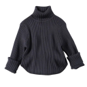 Suéter de punto de cuello alto para bebés de otoño e invierno Suéter cálido de algodón y acrílico Ropa cómoda para niños y niñas 2