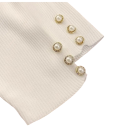 Suéter de punto para mujer con mangas 3/4 y escote en O con un corte sutil en el pecho Top de un solo color de acrílico y algodón Estilo elegante 12 Suéter de punto para mujer con mangas 3/4 y escote en O con un corte sutil en el pecho Top de un solo color de acrílico y algodón Estilo elegante 12