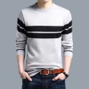 Suéter de rayas para hombre F207 9