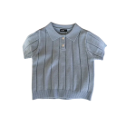 Suéter infantil delgado de punto con cuello y botones a medio camino Algodón Sólido estilo coreano Top suave y ligero para niños y niñas Varias colores 8