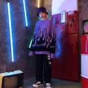Suéter oversize de mujer con motivo de llamas 2