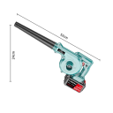 Suflantă electrică și aspirator fără fir 18V cu baterie, colector de praf portabil pentru grădină, ștecher UE, suflantă 1398TV pentru atelier, garaj auto, frunze 2