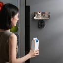 Sugekoppholder til telefon 8,5 x 6 x 1,6 cm magnetisk stativ til smartphone med 18 sugekopper og vippe-ring sort til bord 7