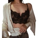 Sujetador de encaje para mujer con parte inferior alargada y botones decorativos con copas moldeadas y tirantes ajustables 3