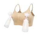 Sujetador de maternidad sin costuras con orificios para bomba Sujetador de lactancia para maternidad Cómodo Elástico Ajustable Con Aros Material Transpirable 4