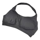 Sujetador deportivo femenino de cuello redondo con escote redondo y amplio dobladillo acanalado en corte corto para yoga y fitness 17