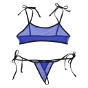 Sujetador y tanga translúcidos para mujer 4