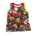 Summer Children's Vest Hysteric Mini 100% Cotton Sleeveless Top for Boys and Girls Anime Style with Colourful Cartoon Patterns O Neck High Quality 1