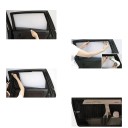 Sunshades for car side windows 2 pcs Fabric sliding curtains with runners Rails for mounting on the window frame Size 51 x 38 cm 3