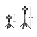 Super mini stick selfie Bluetooth 110-400 mm Suport telefon portabil, rotativ la 360°, telecomandă pentru fotografiere și streaming live 4
