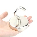 Super potente magnete neodimio 60 mm Magnet rotondo potente con gancio avvitabile Magnete di salvataggio per la pesca di tesori dall'acqua 2
