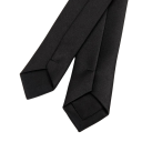 Supertyndt sort satinslips 146 x 3 cm Elegant smalt unisex slips Stilfuldt tyndt slips til mænd og kvinder Formelt og moderigtigt tilbehør 4