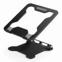 Suport ajustabil pentru laptop 10 până la 15,6 inci 25 x 25 cm pliabil și portabil cu bază deschisă pentru răcire negru 1