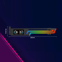 Suport ARGB pentru placă grafică VGA cu înălțime ajustabilă 5V 3PIN, suport GPU cu display termic pentru protecție și performanță stabilă 2