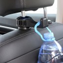 Suport auto pentru tetiere cu cârlig rotativ și suport pentru telefon universal din plastic ABS negru cu rotiță colorată utilizare practică 4