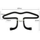 Suport auto universal 450 x 250 mm, negru, pentru haine și costum, pentru tetiera banchetei din spate, accesorii auto din PVA și oțel inoxidabil 2