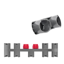 Suport de depozitare pentru Dyson V7 V8 V10 V11 V15 suport din plastic gri cu cap de aspirație cu nouă orificii accesorii pentru aspirator ușor 2