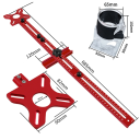 Suport de freză din aluminiu 9-61 cm Ghidaj reglabil pentru caneluri drepte și circulare Instrument de lucru pentru frezare de precizie 2