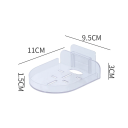 Suport de perete 9,5 x 11 x 3 cm Suport transparent din plastic pentru cameră cu ventilație și deschidere pentru cablu Montaj autocolant fără găurire 2