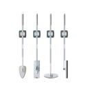 Suport de perete pentru mop 6 x 6 x 4,5 cm Suport adeziv pentru mop și mătură ABS Suport pentru unelte de curățenie Organizator de perete pentru baie și bucătărie 3