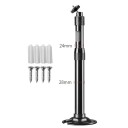 Suport de tavan telescopic 40–80 cm Universal 1/4" șurub Clema metalică pentru proiectoare și camere Unghi ajustabil și set de montaj 2