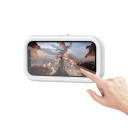 Suport de telefon impermeabil pentru baie, montare pe perete, reglabil, adeziv, suport pentru duș, protecție împotriva apei, capac tactil 4